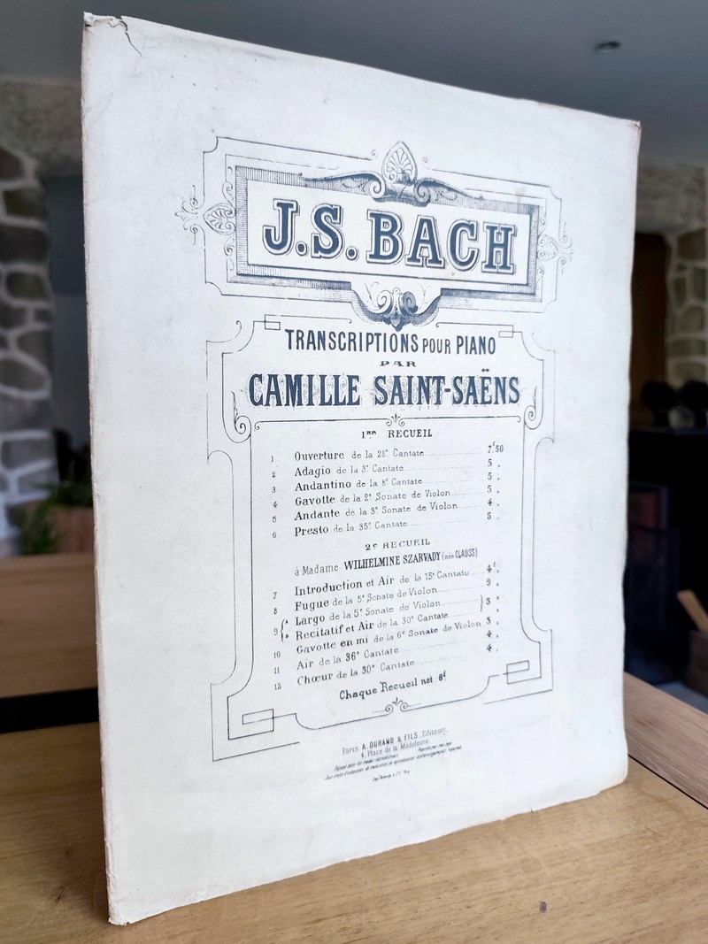 Transcription pour piano par Camille Saint-Saens. 2e recueil