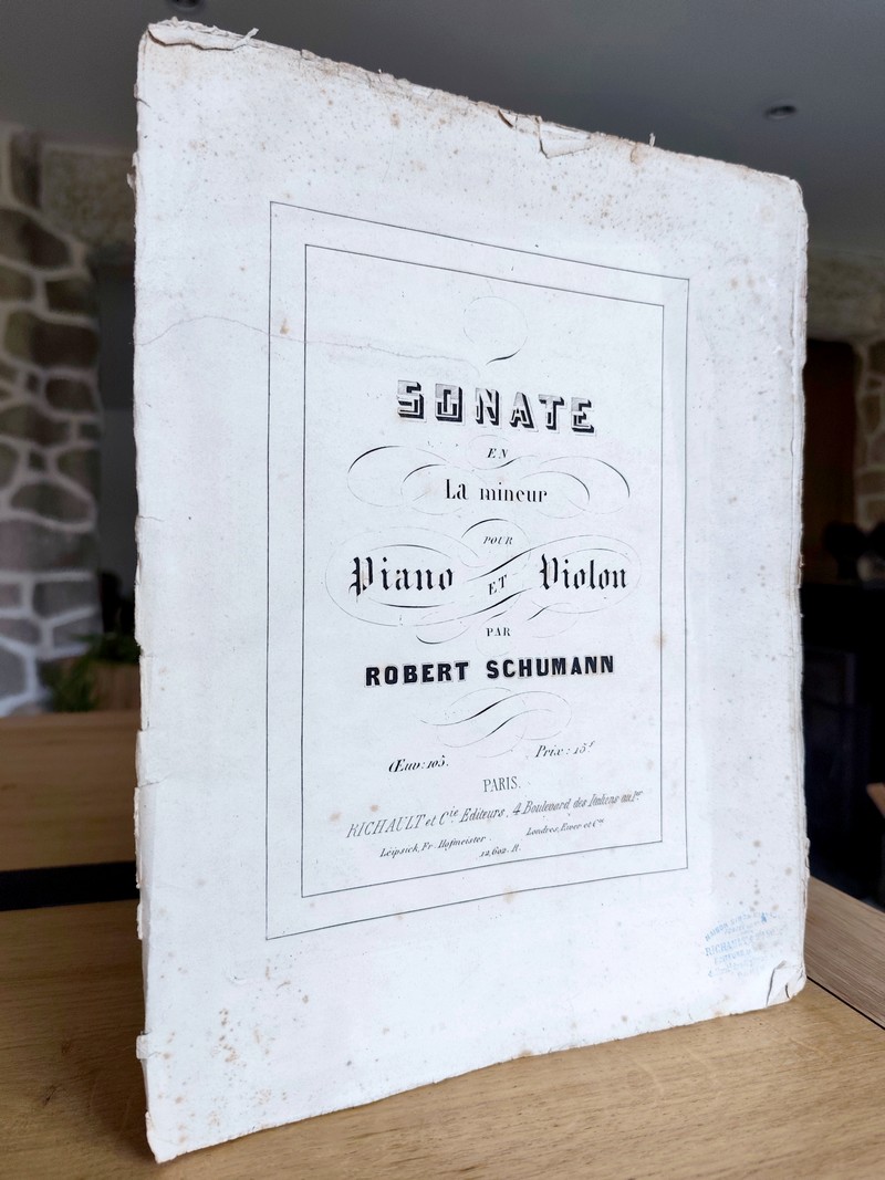 Sonate en La mineur pour piano et violon. Oeuv: 105