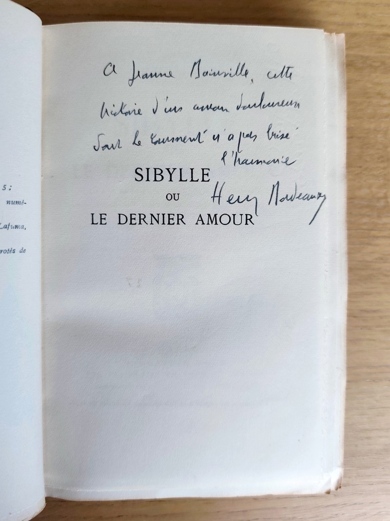 Sibyle ou le dernier amour.