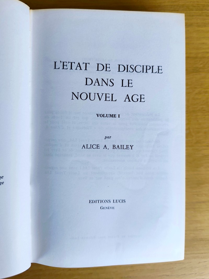 L'état de disciple dans le nouvel age (2 volumes)