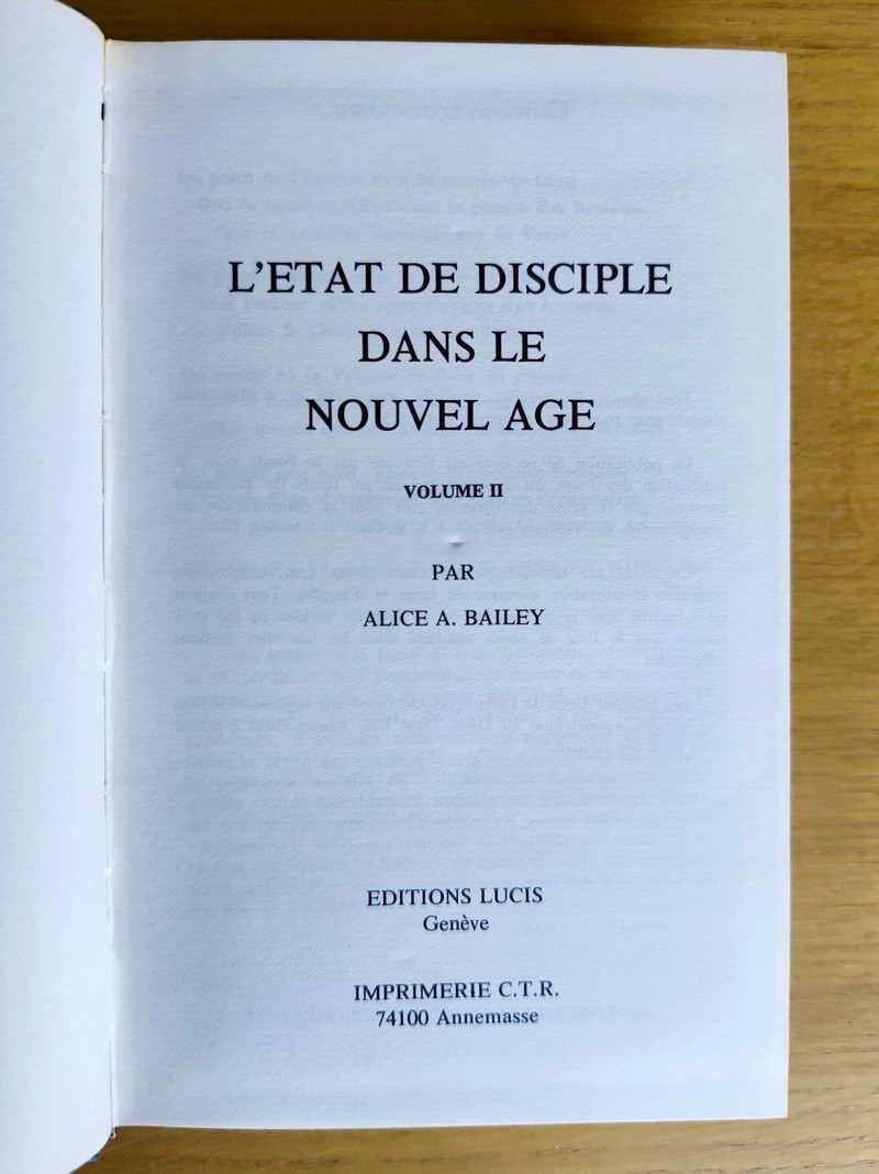 L'état de disciple dans le nouvel age (2 volumes)