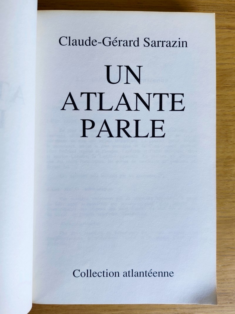 Un atlante parle