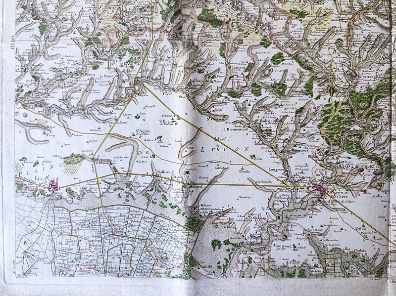 Carte de l'Académie dite de Cassini N° 100 Luçon