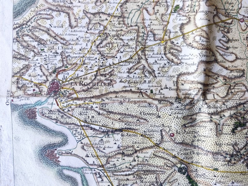 Carte de l'Académie dite de Cassini N° 101 La Rochelle