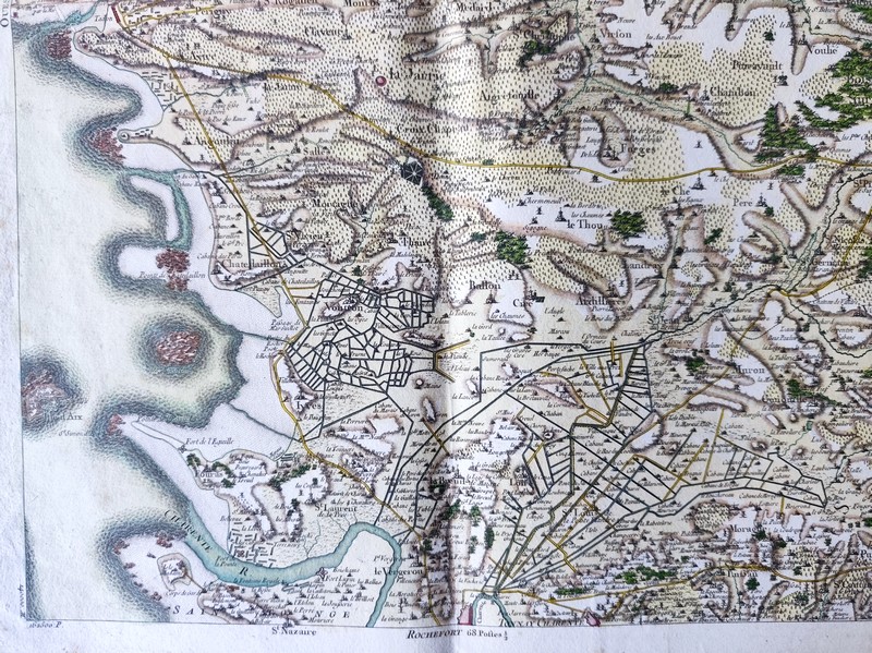 Carte de l'Académie dite de Cassini N° 101 La Rochelle