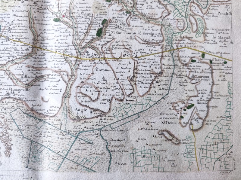 Carte de l'Académie dite de Cassini N° 132 Les Sables d'Olonne