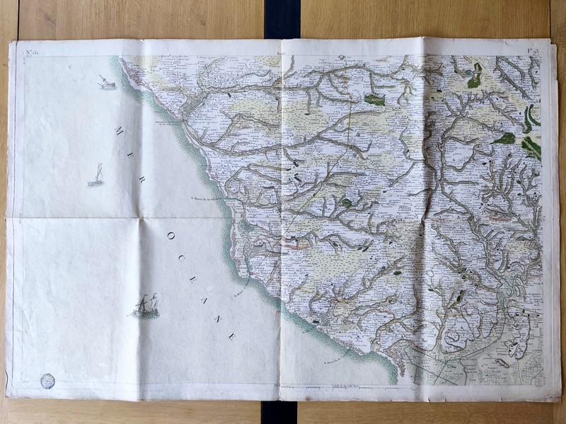 Carte de l'Académie dite de Cassini N° 132 Les Sables d'Olonne