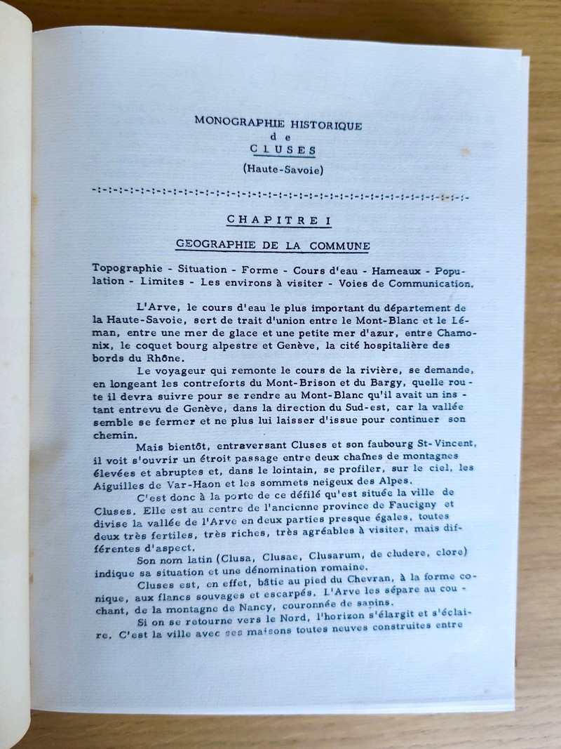 Monographie de Cluses