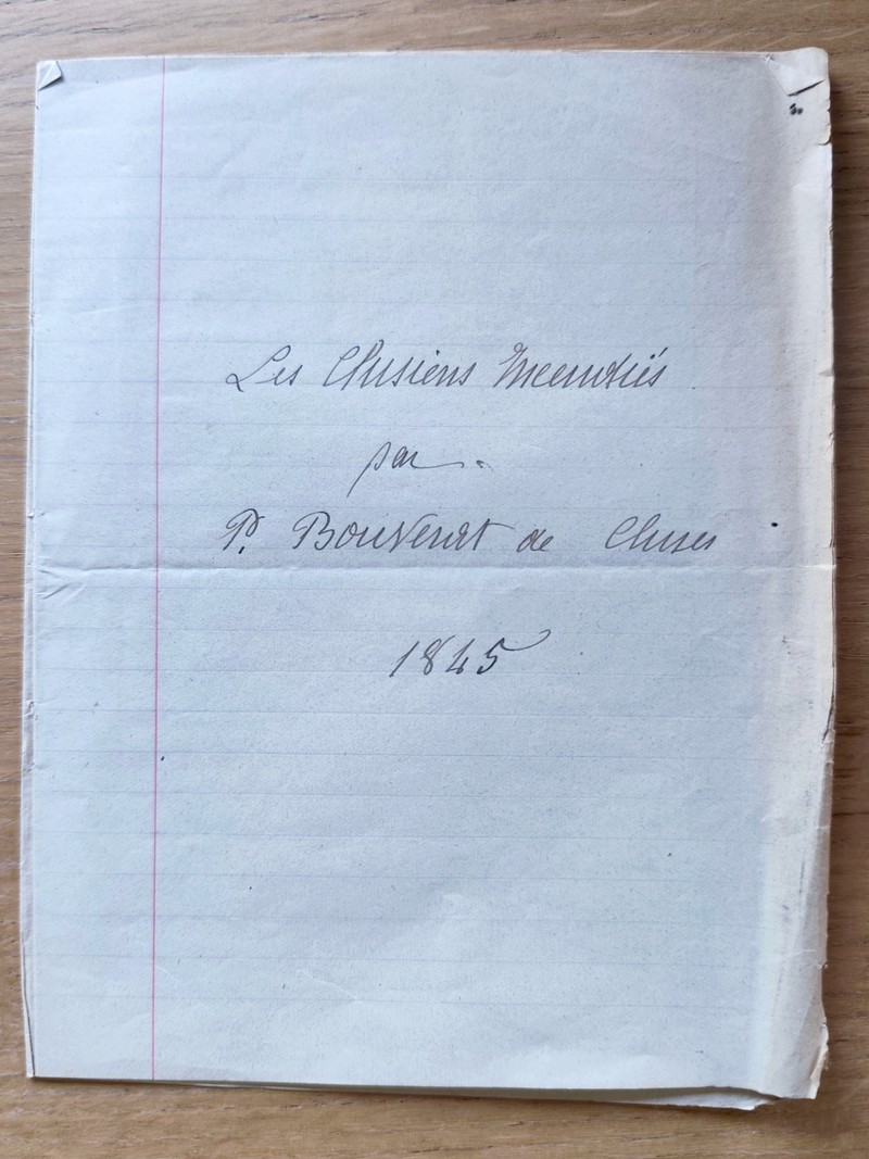 Souvenirs historiques de la ville de Cluses au profit des enfants des ouvriers horlogers incendiés. Auquel sont jointes deux pièces manuscrites dont « Les clusiens incendiés » adressé à S. M. Le Roi de Sardaigne