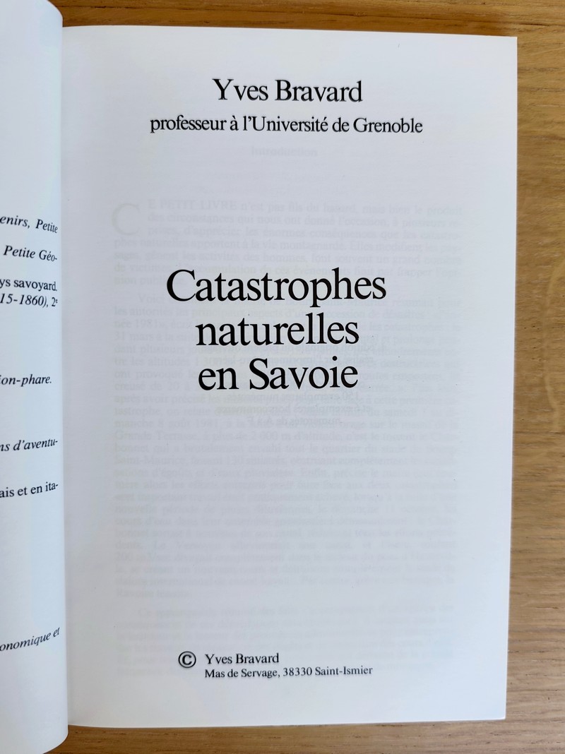 Catastrophes naturelles en Savoie