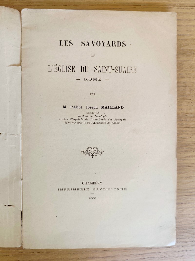 Les savoyards et l'église du Saint-suaire de Rome