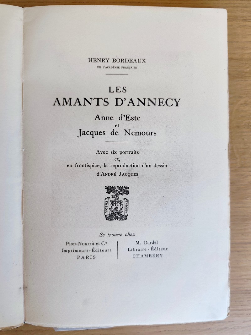 Les amants d'Annecy, Anne d'Este et Jacques de Nemours