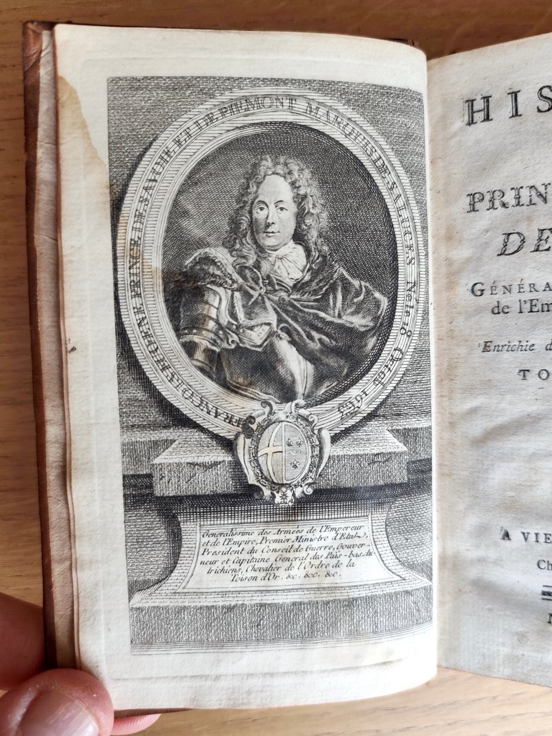 Histoire du Prince Eugène de Savoye, Généralissime des Armées de l'Empereur & de l'Empire (5 volumes 1770)