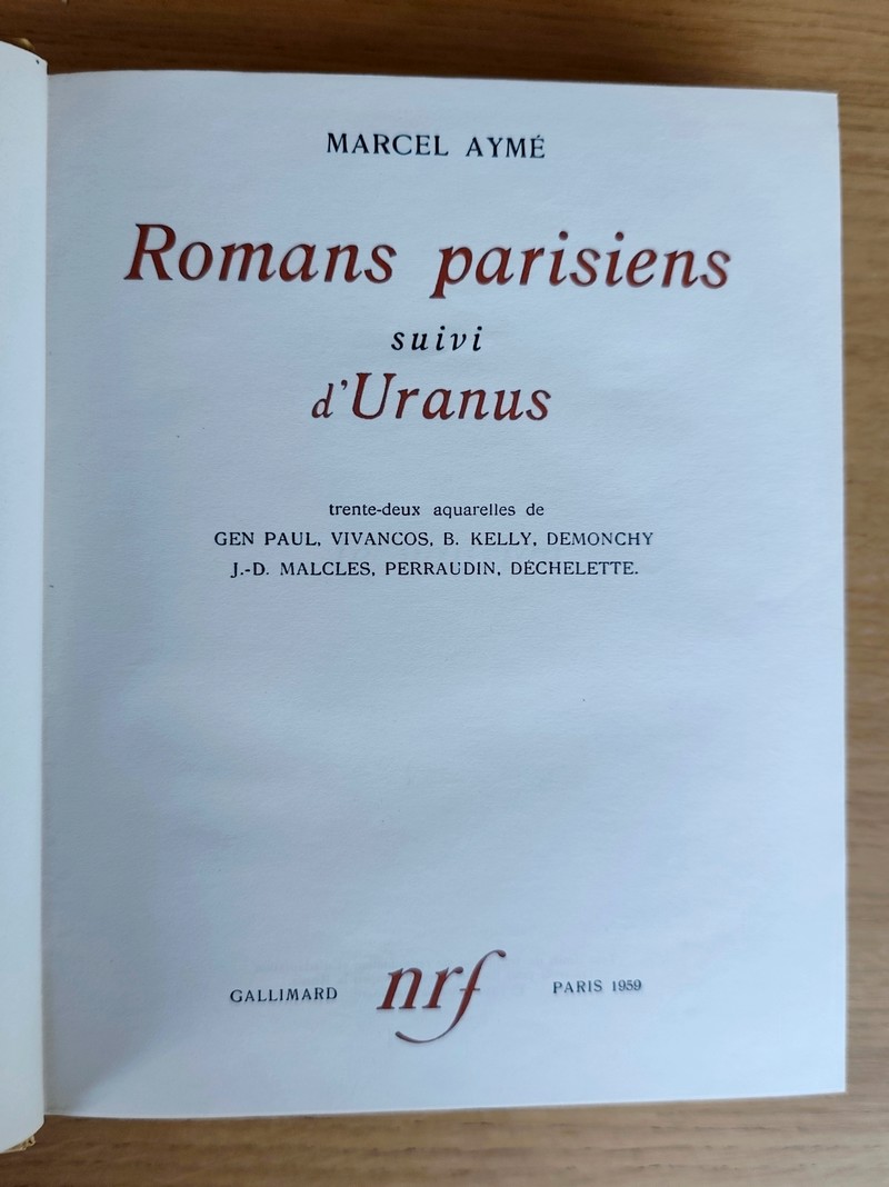 Romans parisiens, suivi d'Uranus