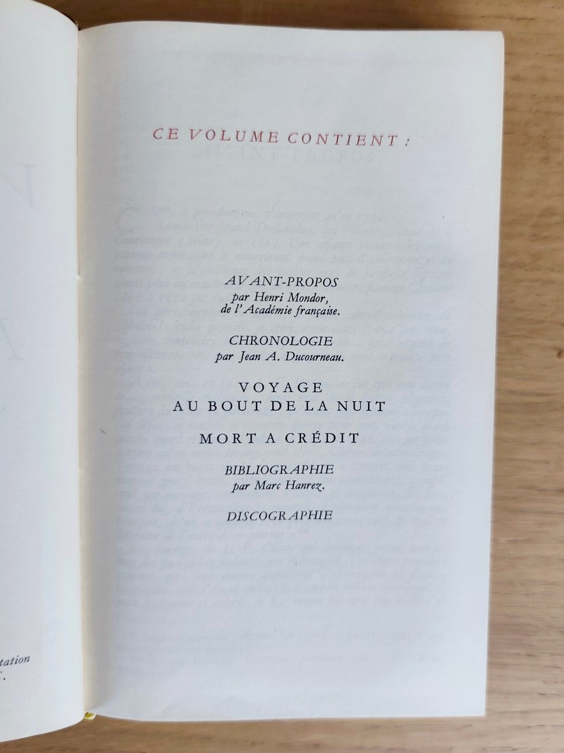 Romans : Voyage au bout de la nuit - Mort à crédit