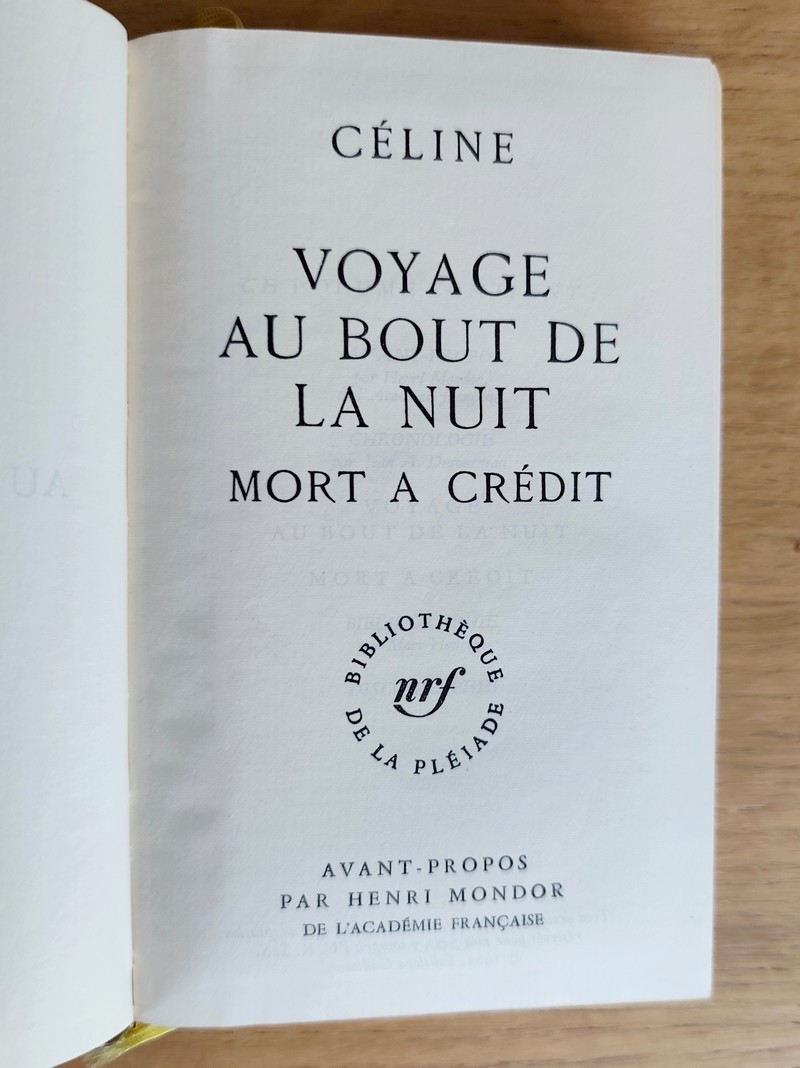 Romans : Voyage au bout de la nuit - Mort à crédit