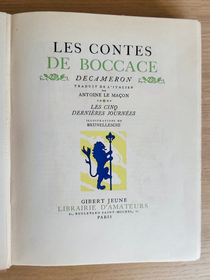 Les contes de Boccace - Decameron (2 volumes) : les cinq premières journées - les cinq dernières journées