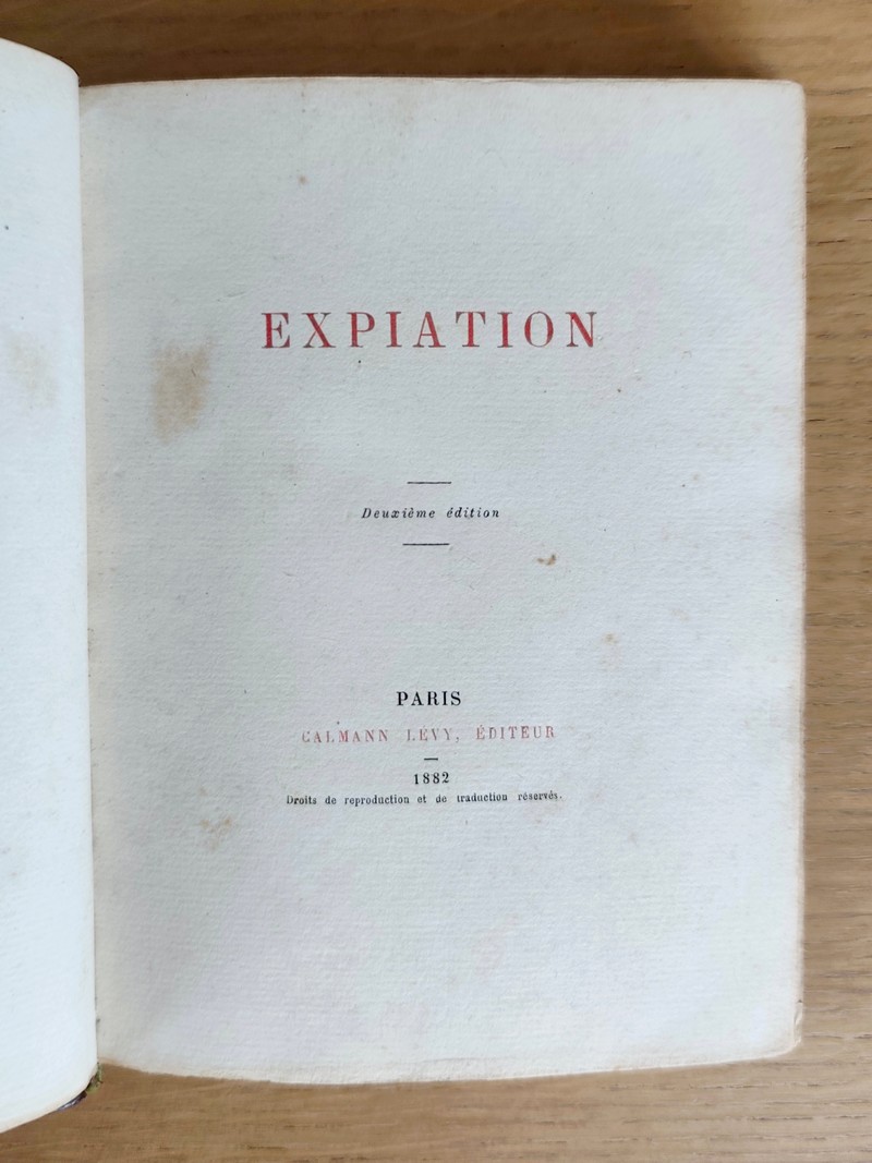 Expiation (lettres manuscrites jointes)