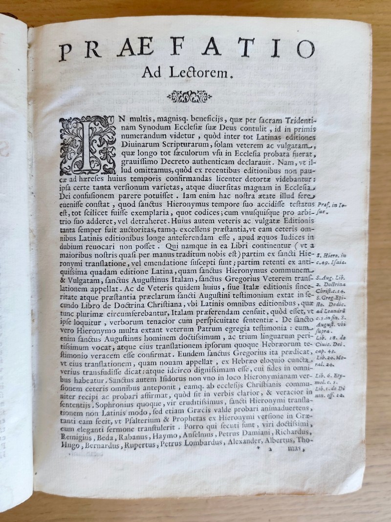 Biblia Sacra, vulgatae editionis, Sixti Quinti pont.Max. Iussu recognita atque edita (1593 - Vulgate sixto-clémentine)