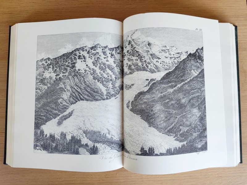 Voyages dans les Alpes précédés de Mémoire historique sur la vie et les écrits de Horace-Bénédict de Saussure par Jean Senebier (4 volumes)