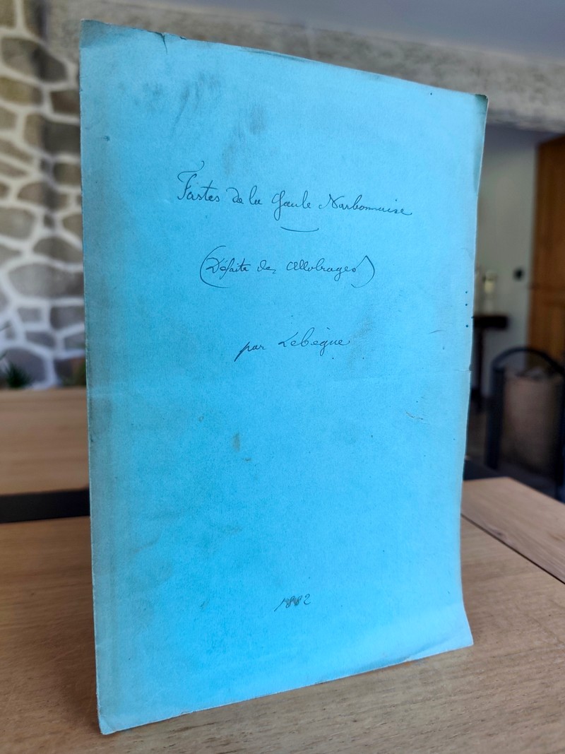 Extrait des fastes de la Gaule narbonnaise