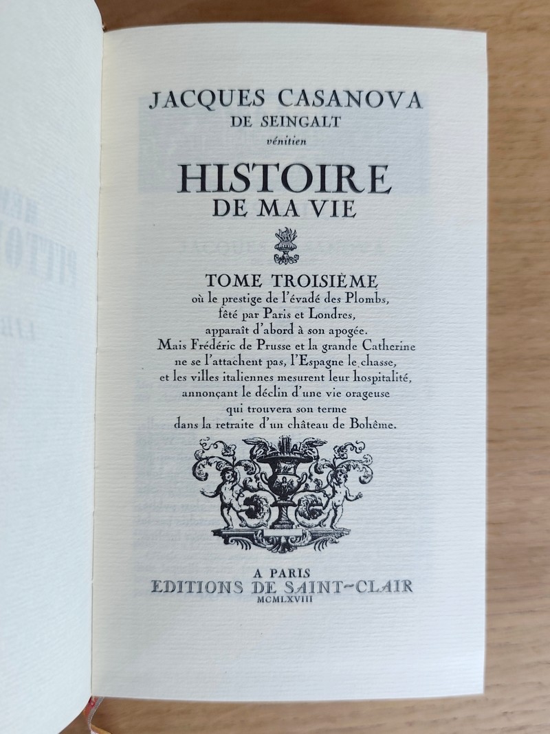 Histoire de ma vie (3 volumes)