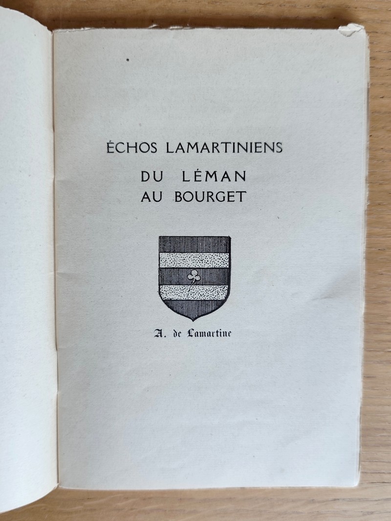 Echos lamartiniens du Léman au Bourget