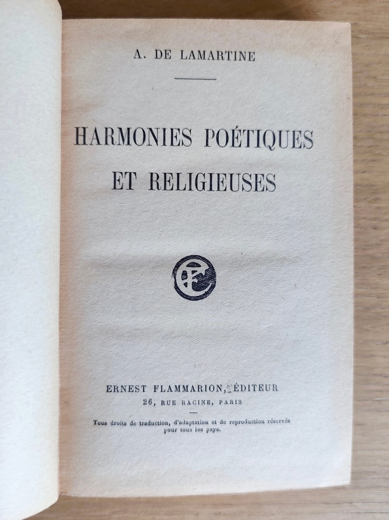 Harmonies poétiques et religieuses