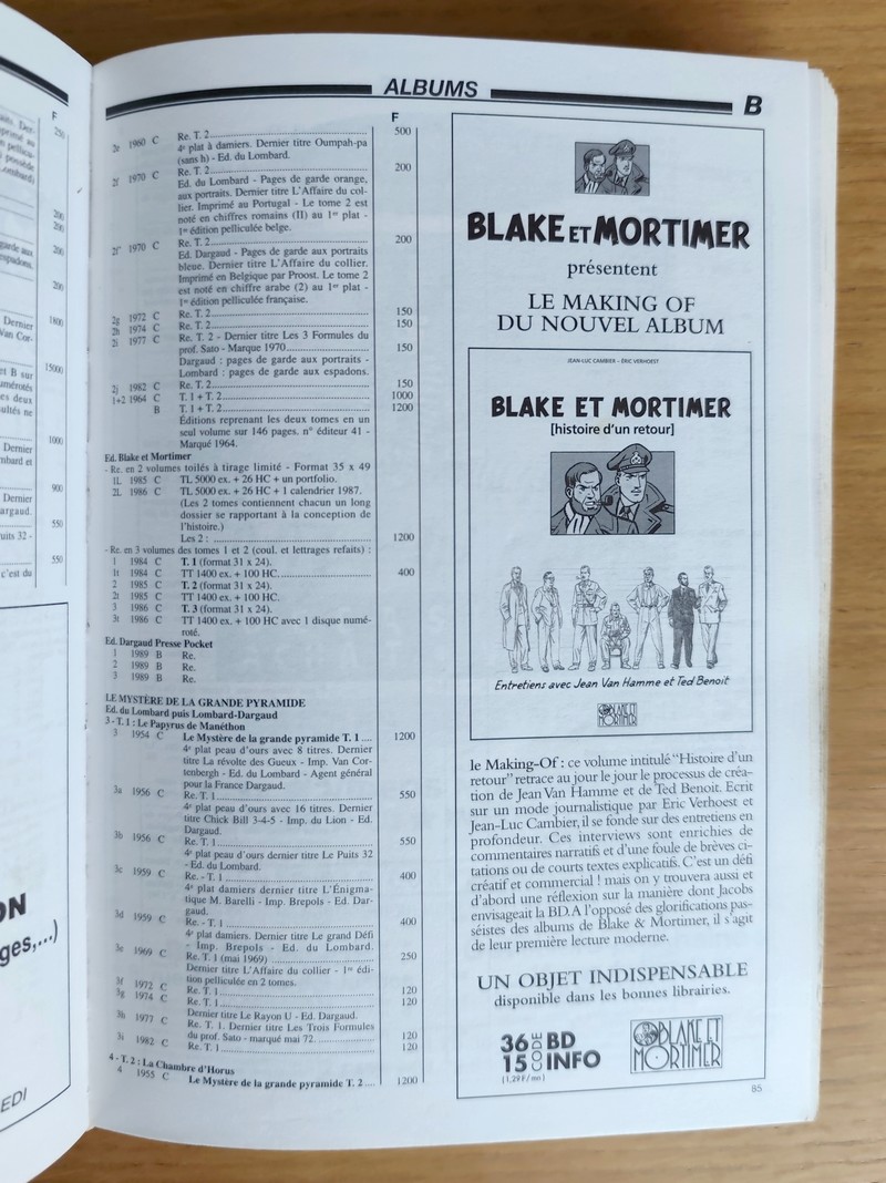 BDM, Trésor de la Bande Dessinée, catalogue encyclopédique 1997 - 1998