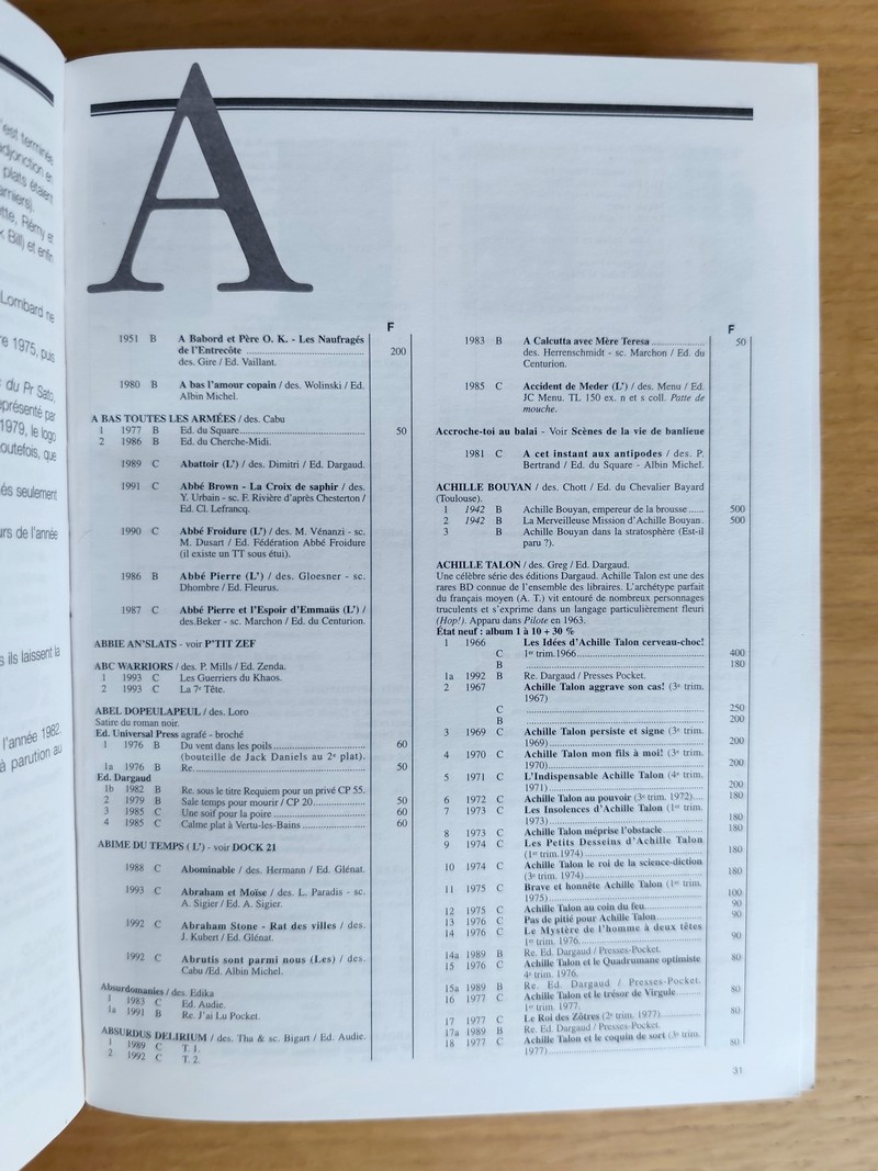 BDM, Trésor de la Bande Dessinée, catalogue encyclopédique 1995 - 1996