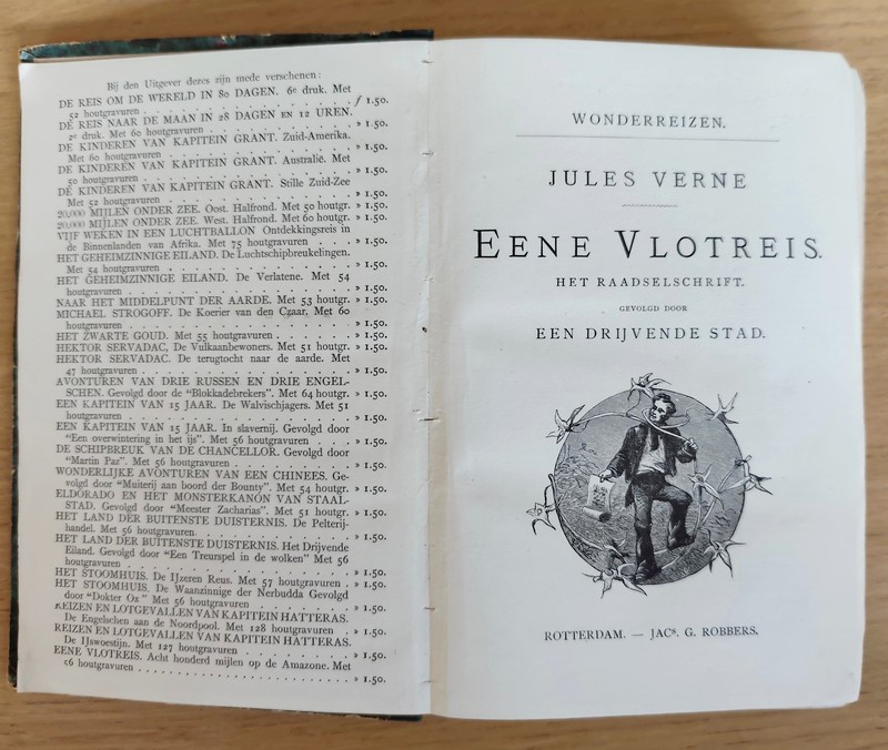 Eene Voltreis (2 volumes) Achthonderd mijlen op de amazone - Het raadselschrift. Gevolgd door, Een drijvende stad