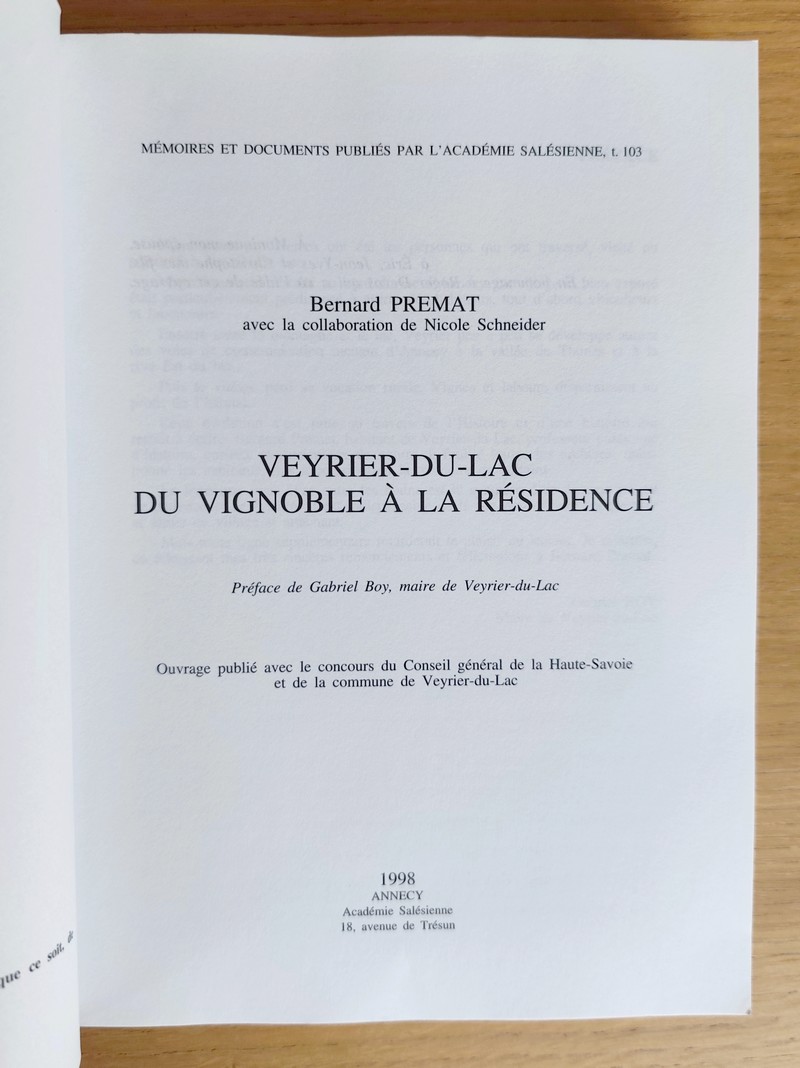 Veyrier-du-lac du vignoble à la résidence