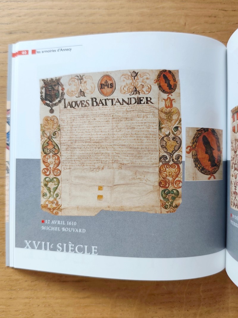 Armorial des communes de la Haute-Savoie. Joint : Les armoiries d'Annecy