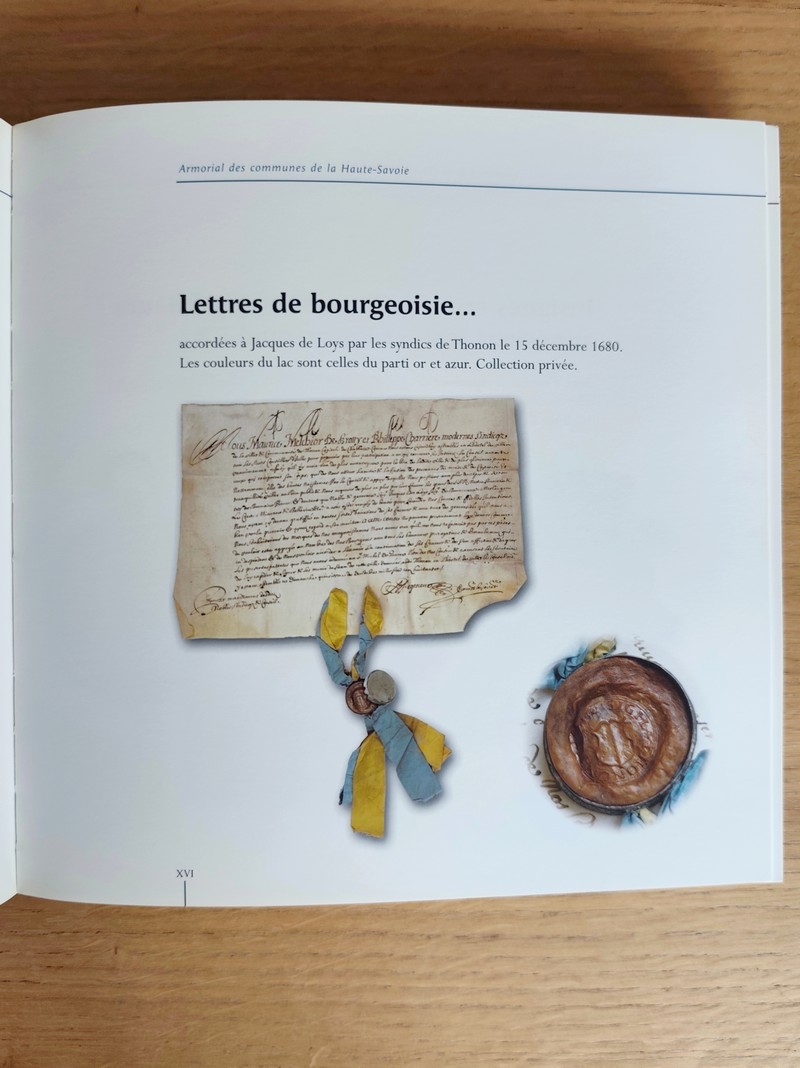 Armorial des communes de la Haute-Savoie. Joint : Les armoiries d'Annecy