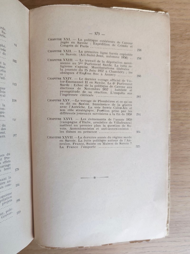 La Savoie depuis les Réformes de Charles-Albert jusqu'à l'Annexion à la France