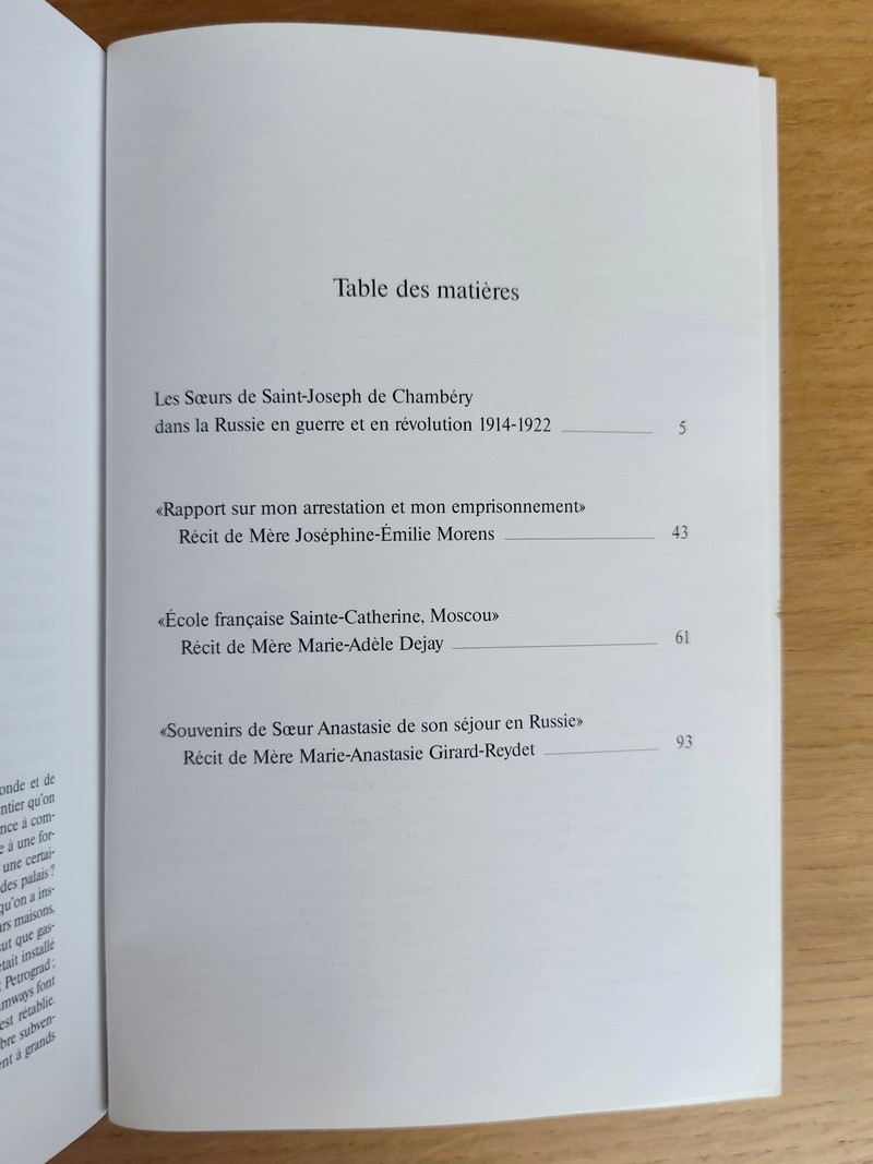 Des Savoyardes dans les prisons de Lénine. Le drame russe de la congrégation de Saint-Joseph de Chambéry