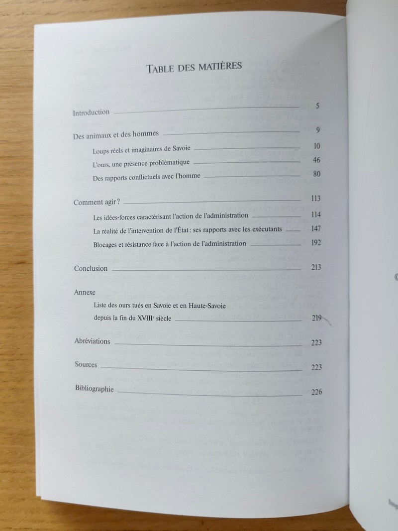 Ours et Loups en Savoie (Seconde moitié du XVIIIe siècle, début du XXe siècle)