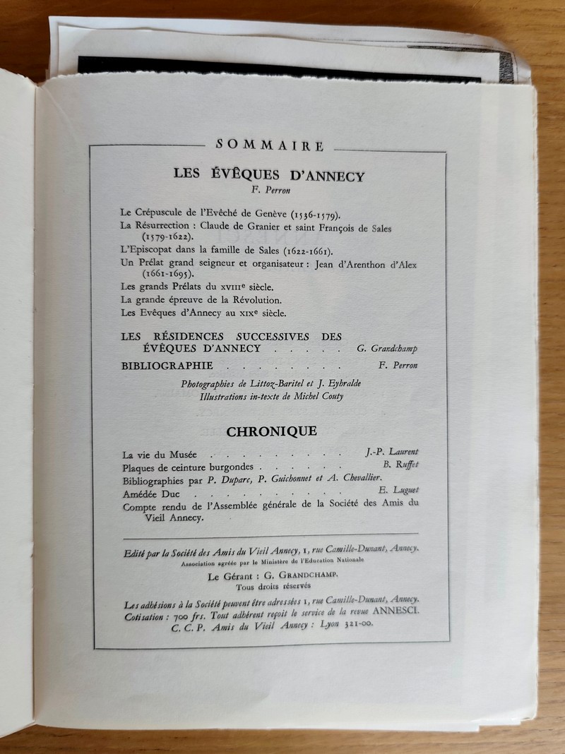 Annesci N° 7 - Les Evêques de Genève-Annecy, de la Réforme à la fin du XIXe siècle 1536-1901