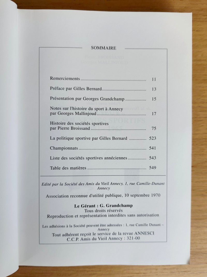 Annesci N° 35 - Annecy, souvenirs sportifs 1881 - 1965