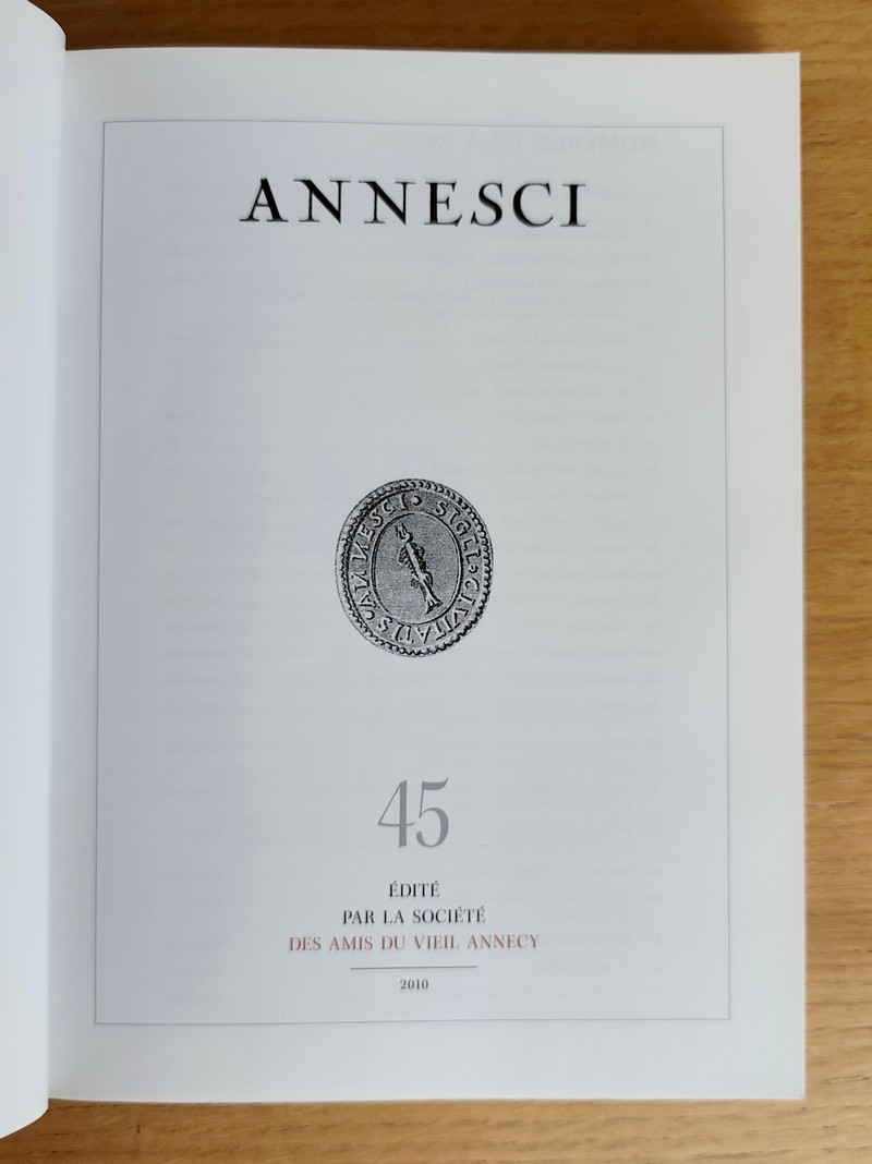 Annesci N° 45 - Empreintes annéciennes. Essai de collecte des armoiries et dates