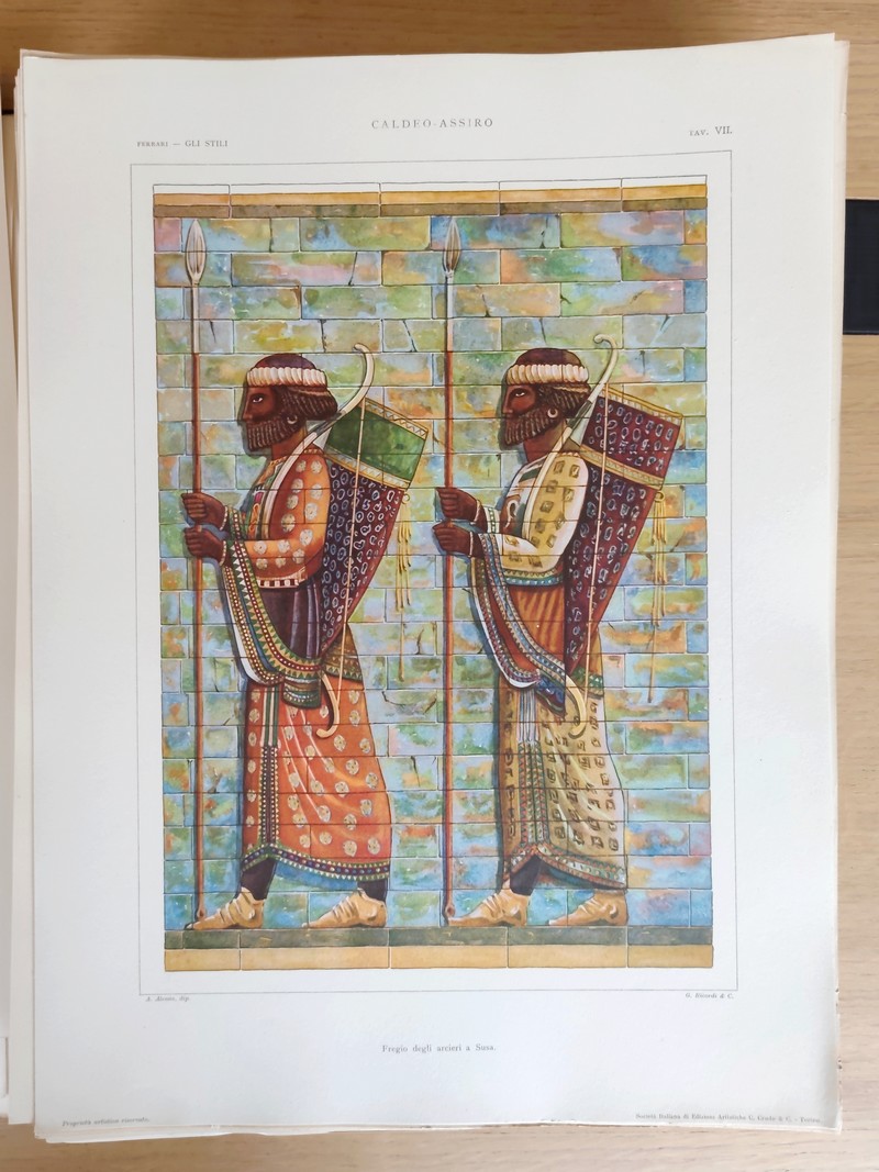 Gli stili nella forma e nel colore. Rassegna dell'arte antica e moderna di tutti i paesi (4 volumes en 1, 186 planches). I: Egiziano, caldeo,...