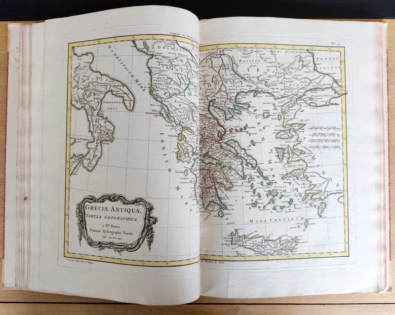 Recueil de cartes sur la Géographie ancienne. Suivi de Tableaux historiques et chronologiques des principales Révolutions arrivées dans quelques pays de l'Asie, de l'Afrique & de l'Europe, depuis les premiers Empires connus jusqu’au moyen âge