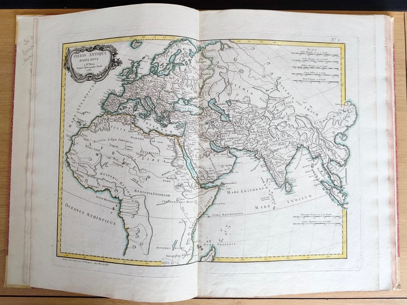 Recueil de cartes sur la Géographie ancienne. Suivi de Tableaux historiques et chronologiques des principales Révolutions arrivées dans quelques pays de l'Asie, de l'Afrique & de l'Europe, depuis les premiers Empires connus jusqu’au moyen âge