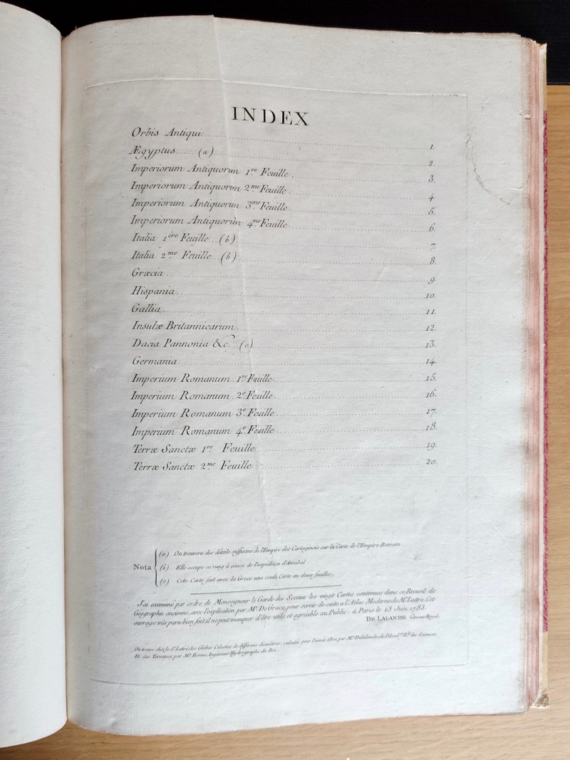 Recueil de cartes sur la Géographie ancienne. Suivi de Tableaux historiques et chronologiques des principales Révolutions arrivées dans quelques pays de l'Asie, de l'Afrique & de l'Europe, depuis les premiers Empires connus jusqu’au moyen âge