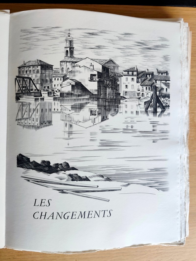 Vers l'étang de Berre (avec une esquisse ayant servi à l'illustration, une suite des gravure en 2ème état, une suite des doubles planches)