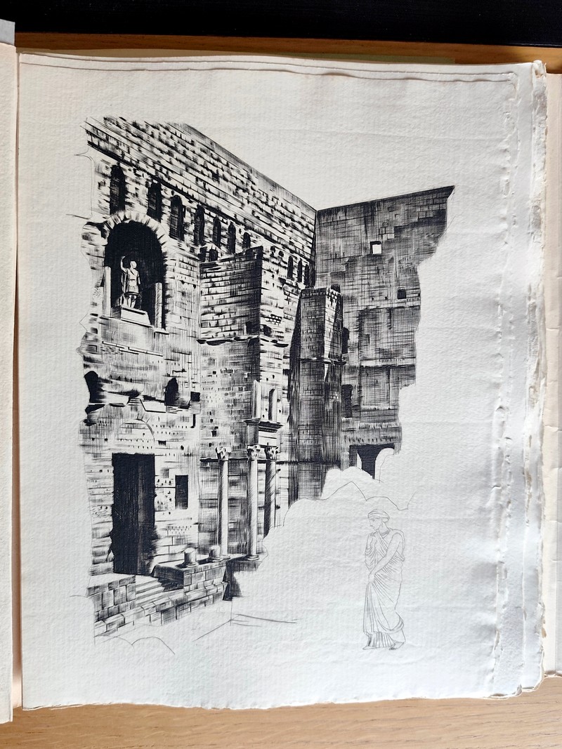 Vers l'étang de Berre (avec une esquisse ayant servi à l'illustration, une suite des gravure en 2ème état, une suite des doubles planches)