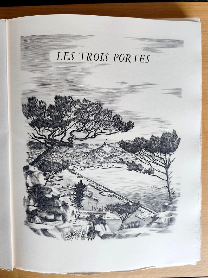 Vers l'étang de Berre (avec une esquisse ayant servi à l'illustration, une suite des gravure en 2ème état, une suite des doubles planches)