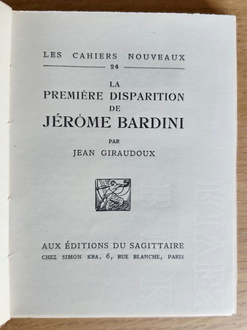 La première disparition de Jérôme Bardini