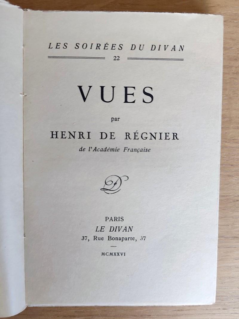 Vues (sur papier Japon imperial)