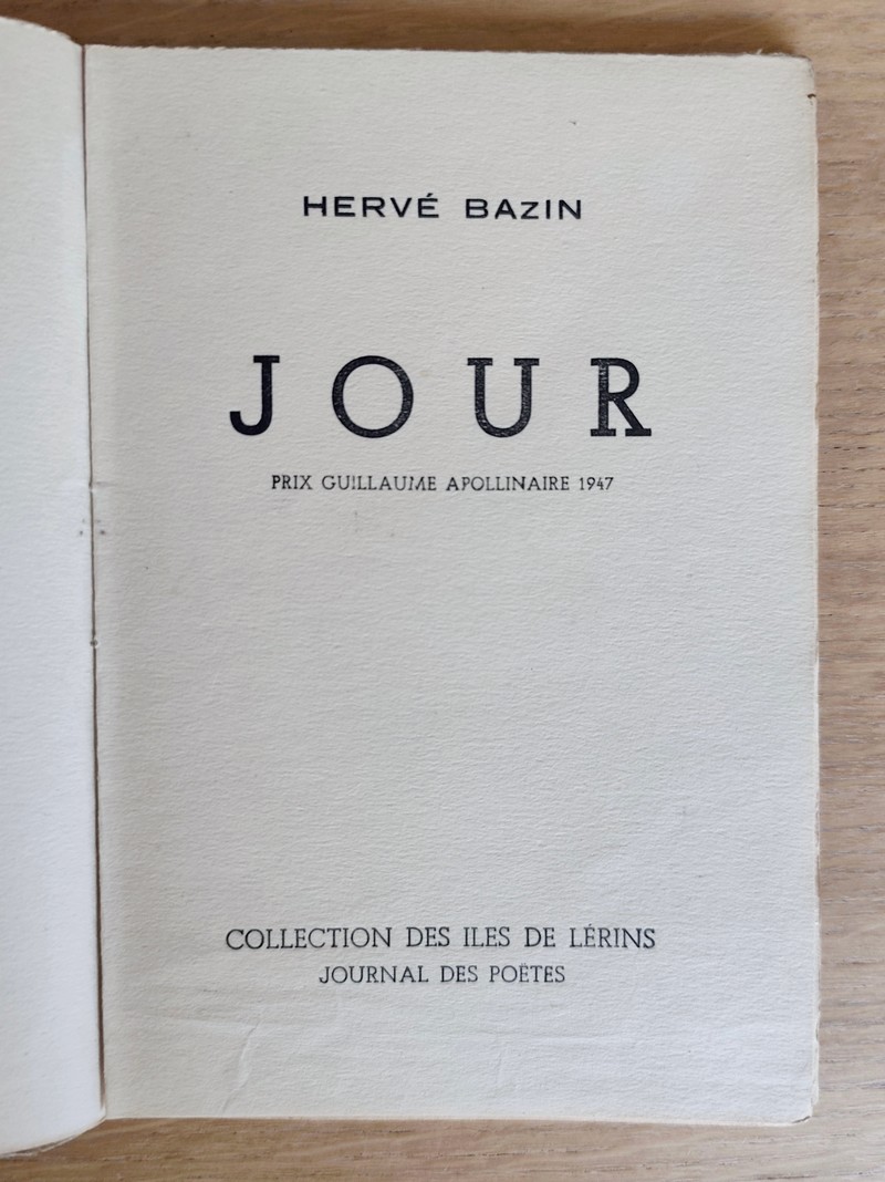 Jour (exemplaire N° 1 sur Bristol de l'édition originale)